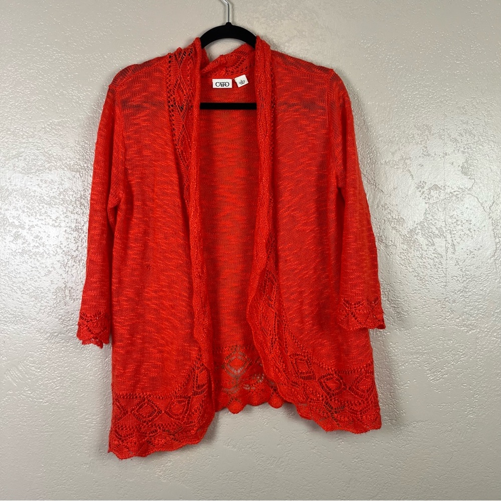 5/$30 Cato women 3/4 sleeve open sweater cardigan size‎ large - Picture 15 of 16